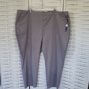 NYDJ Gray Chinos Classic Straight Crop Fit Size 28W